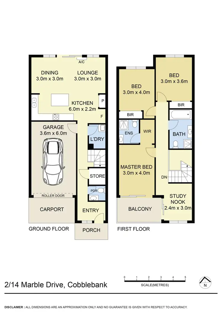 Floorplan of Homely townhouse listing, 2/14 Marble Drive, Cobblebank VIC 3338