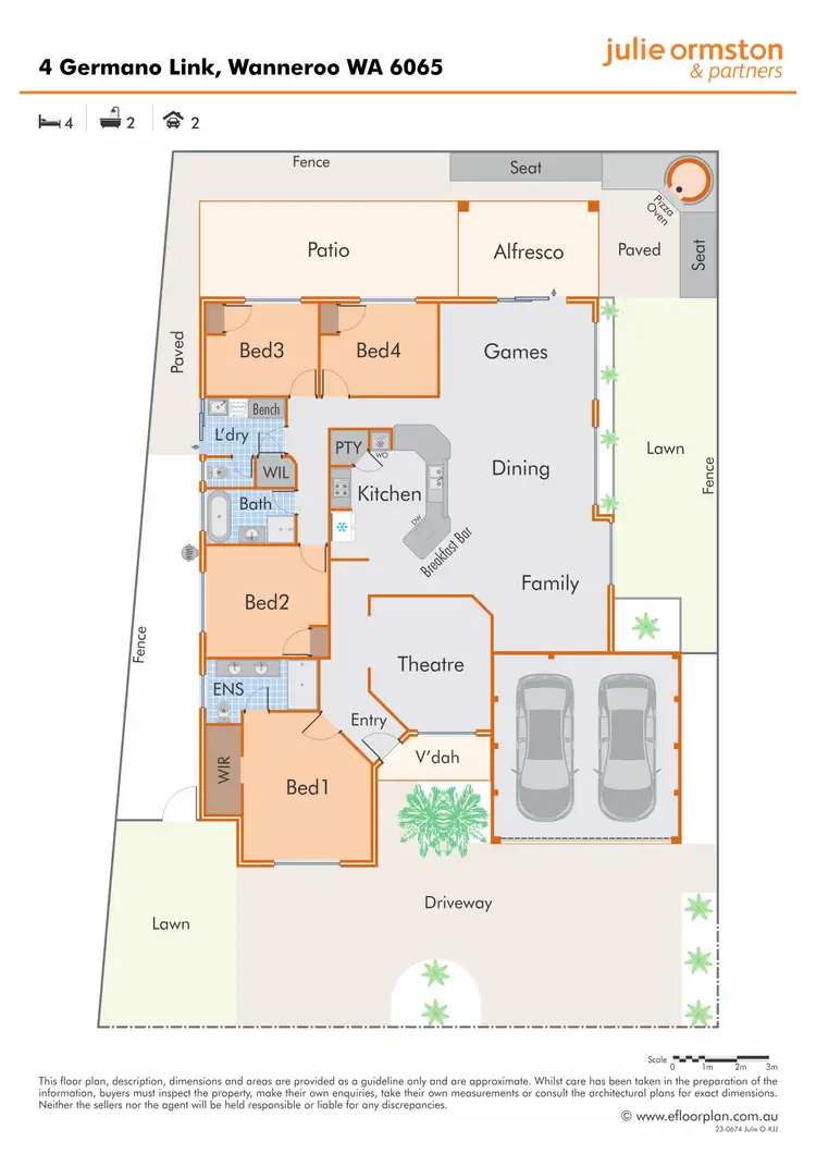 Floorplan of Homely house listing, 4 Germano Link, Wanneroo WA 6065