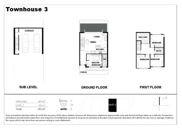 Floorplan of Homely townhouse listing, 3/740 Elgar Road, Doncaster VIC 3108