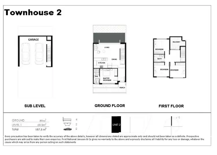 Floorplan of Homely townhouse listing, 2/740 Elgar Road, Doncaster VIC 3108