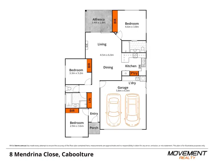 Floorplan of Homely house listing, 8 Mendrina Close, Caboolture QLD 4510