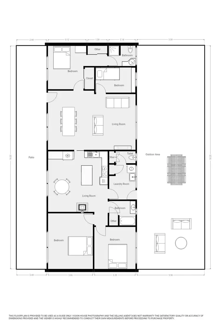 Floorplan of Homely rural property listing, 16 Briggs Lane, Colignan VIC 3494