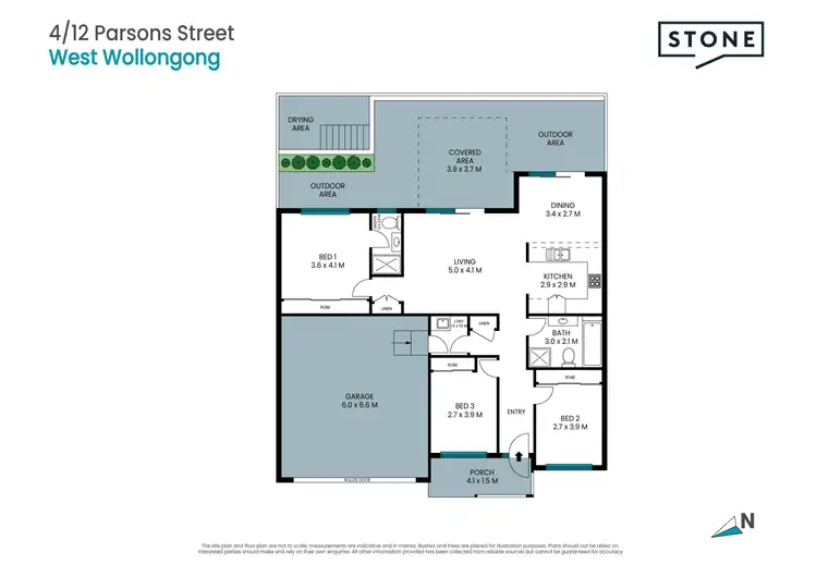Floorplan of Homely villa listing, 4/12 Parsons Street, West Wollongong NSW 2500