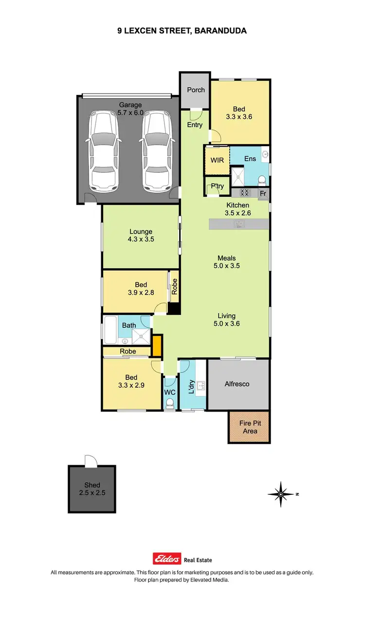 Floorplan of Homely house listing, 9 Lexcen Street, Baranduda VIC 3691