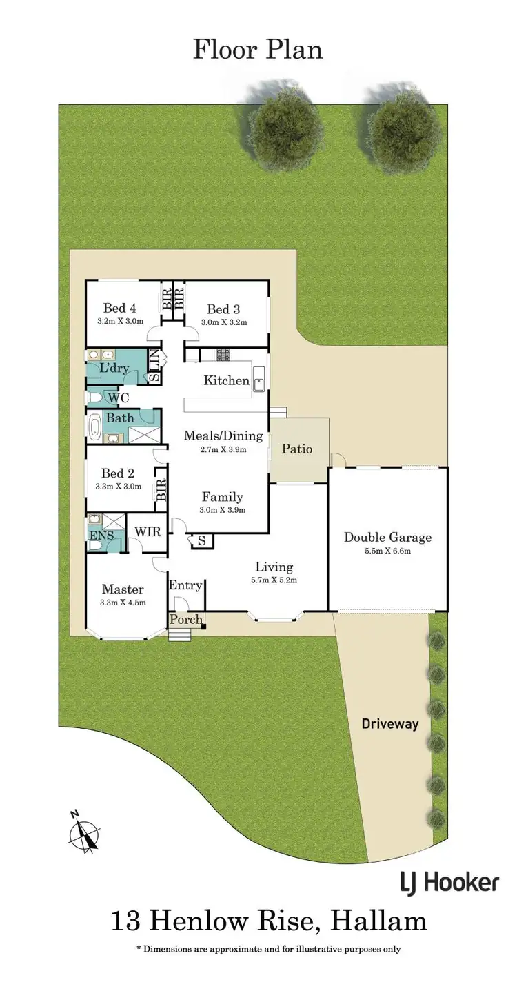 Floorplan of Homely house listing, 13 Henlow Rise, Hallam VIC 3803