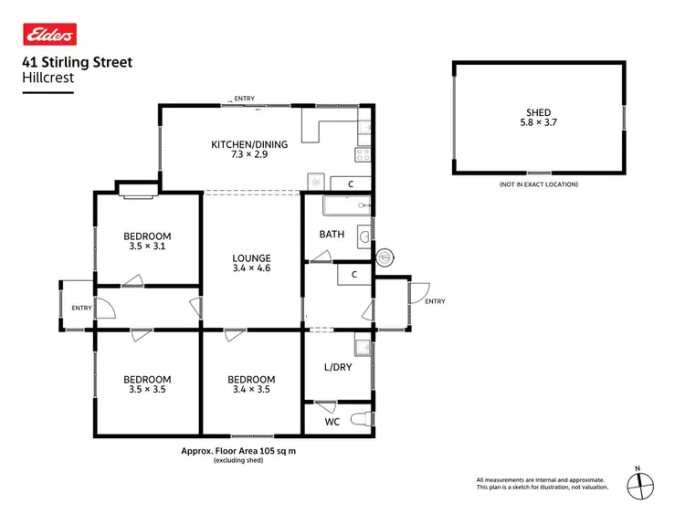 Floorplan of Homely house listing, 41 Stirling Street, Hillcrest TAS 7320