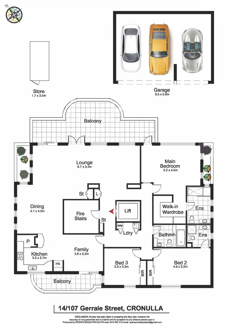 Floorplan of Homely apartment listing, 14/107 Gerrale Street, Cronulla NSW 2230