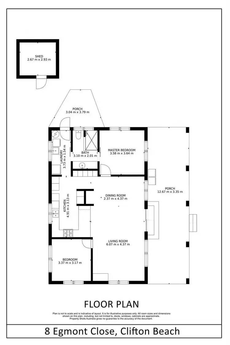 Floorplan of Homely house listing, 8 Egmont Close, Clifton Beach QLD 4879