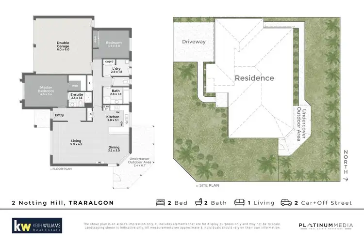 Floorplan of Homely house listing, 2 Notting Hill, Traralgon VIC 3844