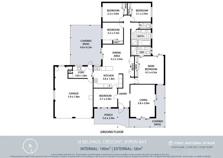 Floorplan of Homely house listing, 18 Belongil Crescent, Byron Bay NSW 2481