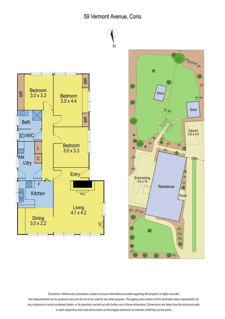 Floorplan of Homely house listing, 59 Vermont Avenue, Corio VIC 3214