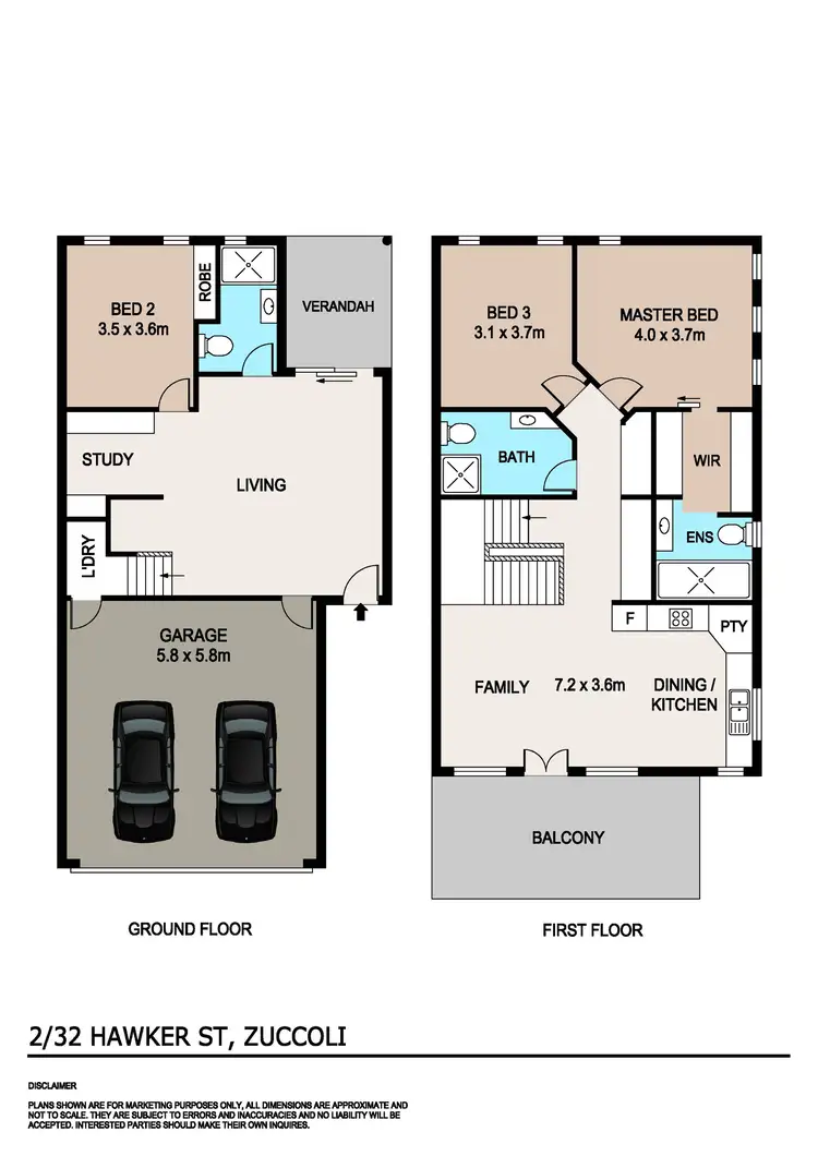 Floorplan of Homely apartment listing, 2/32 Hawker Street, Zuccoli NT 832