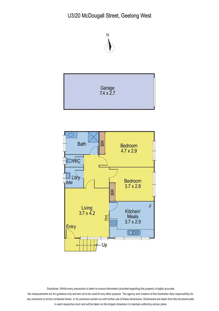 Floorplan of Homely unit listing, 3/20 McDougall Street, Geelong West VIC 3218