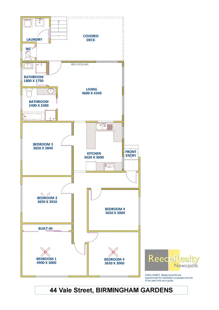 Floorplan of Homely house listing, 44 Vale Street, Birmingham Gardens NSW 2287