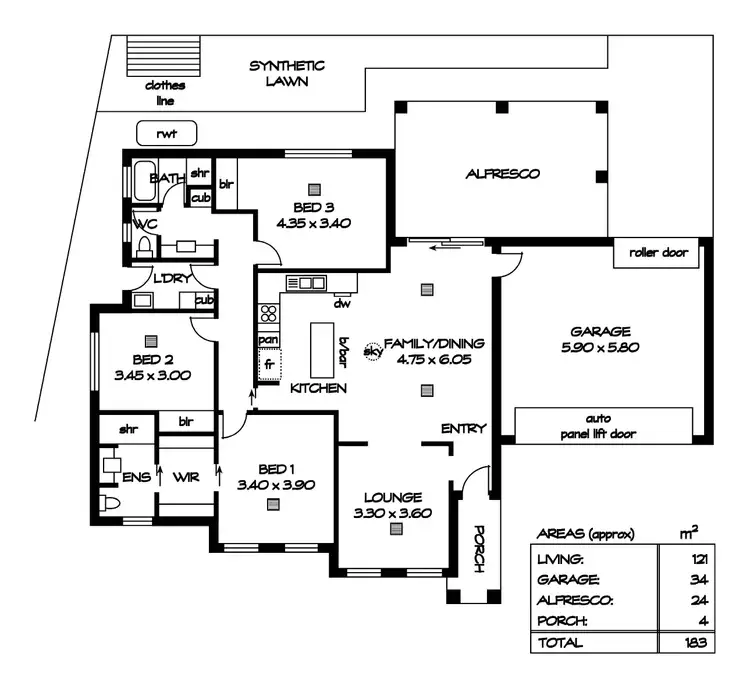 Floorplan of Homely house listing, 1A Tarpeena Avenue, Windsor Gardens SA 5087