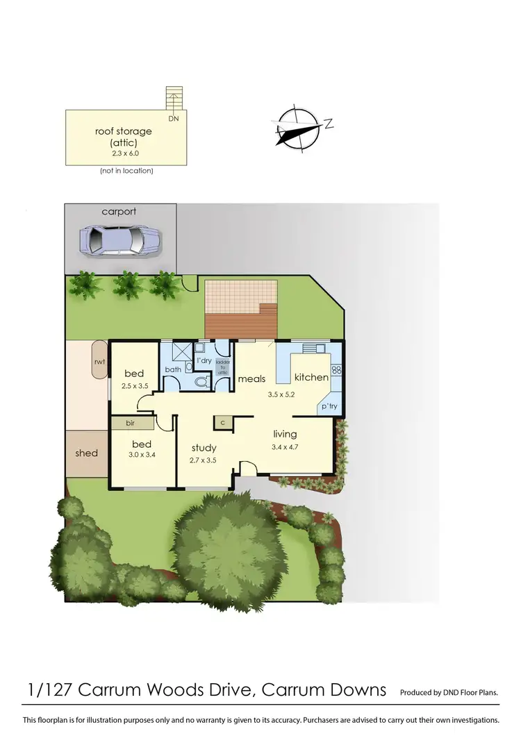 Floorplan of Homely house listing, 1/127 Carrum Woods Drive, Carrum Downs VIC 3201