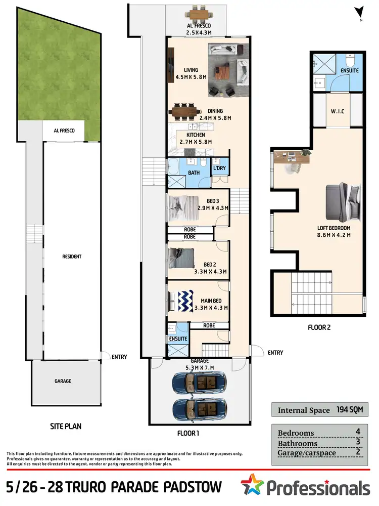 Floorplan of Homely townhouse listing, 5/26-28 Truro Parade, Padstow NSW 2211