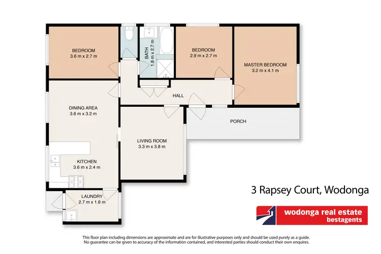 Floorplan of Homely house listing, 3 Rapsey Court, Wodonga VIC 3690