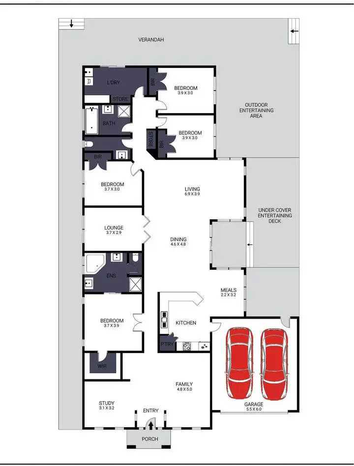 Floorplan of Homely house listing, 195 Heyers Road, Grovedale VIC 3216