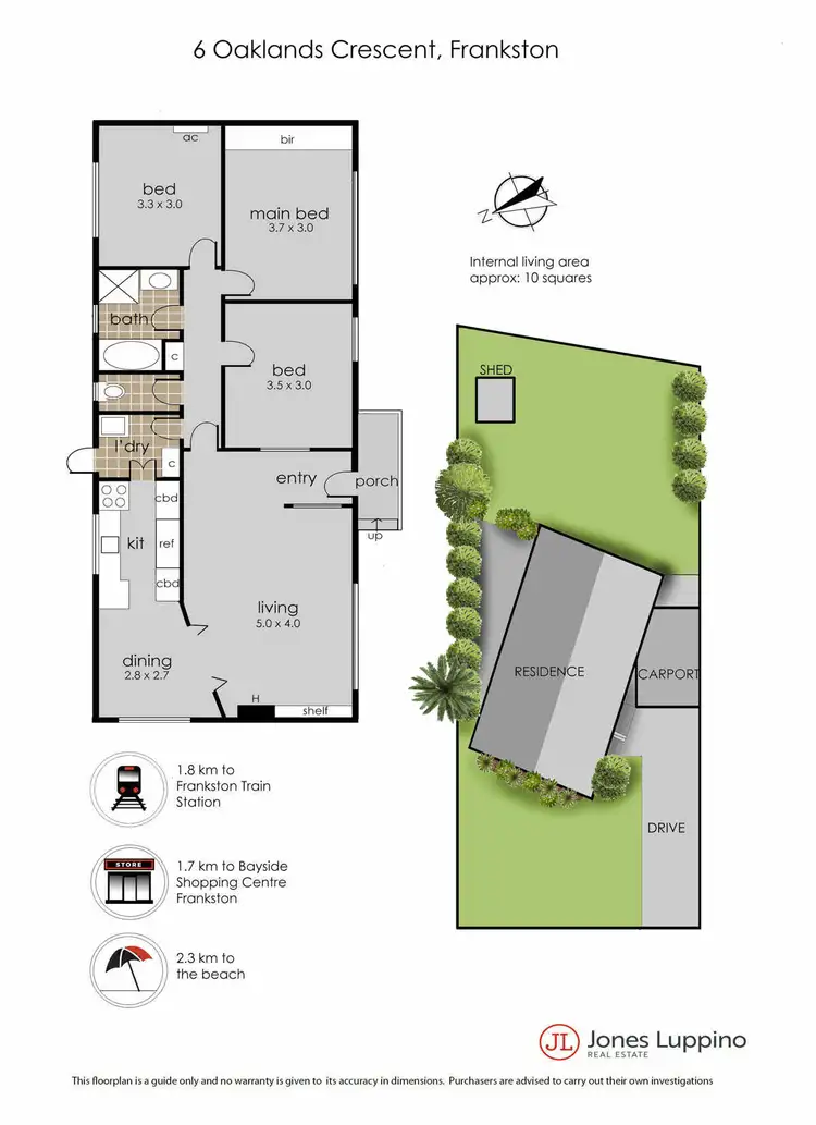 Floorplan of Homely house listing, 6 Oaklands Crescent, Frankston VIC 3199