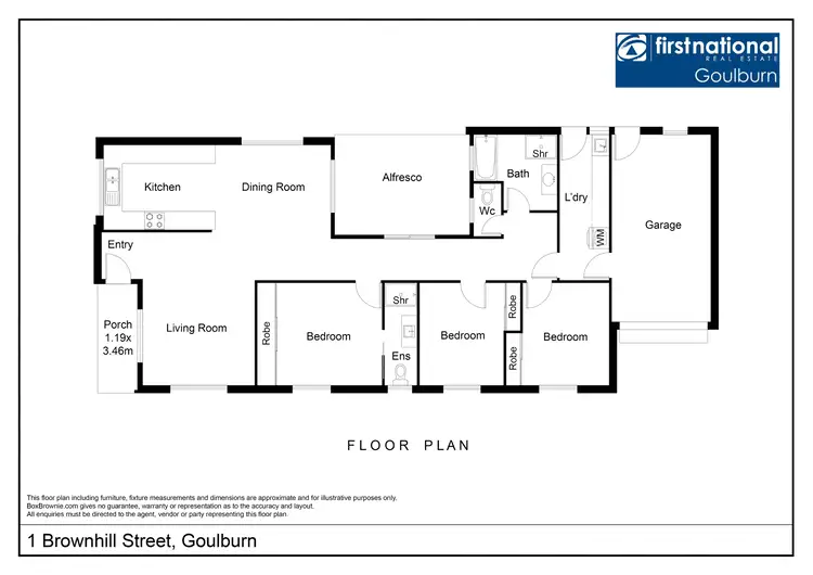Floorplan of Homely house listing, 1 Brownhill Street, Goulburn NSW 2580