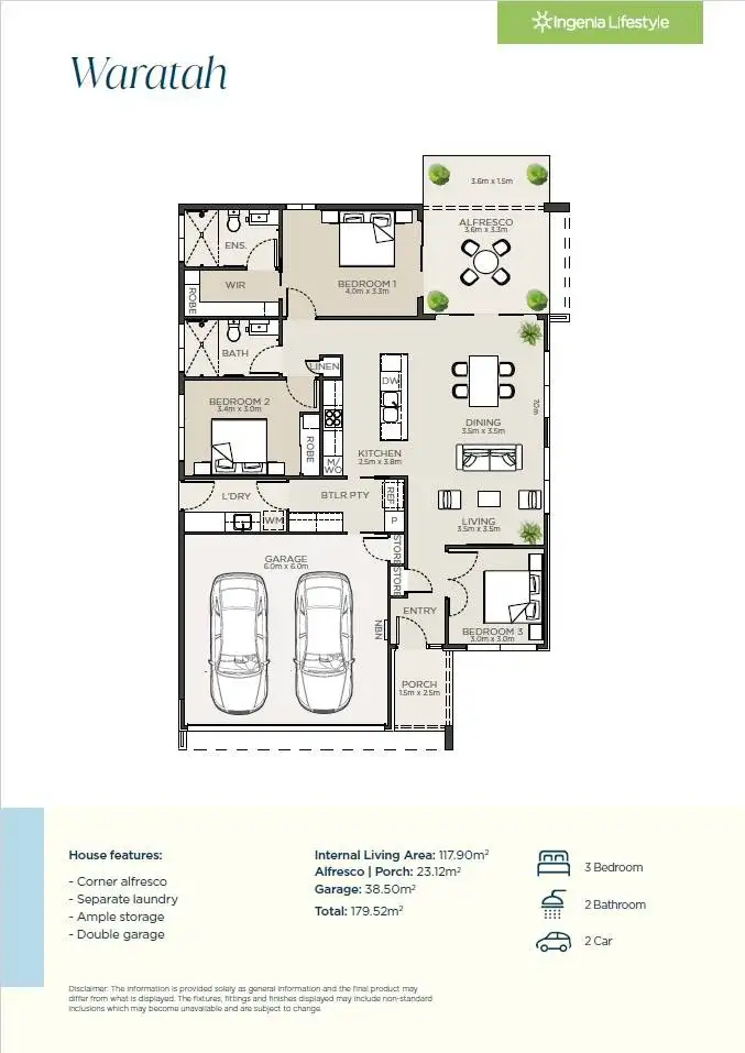 Floorplan of Homely retirement listing, Waratah/70 16 Trotter Road, Bobs Farm NSW 2316