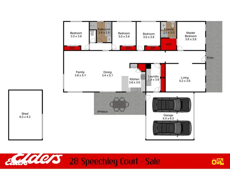 Floorplan of Homely house listing, 28 Speechley Court, Sale VIC 3850