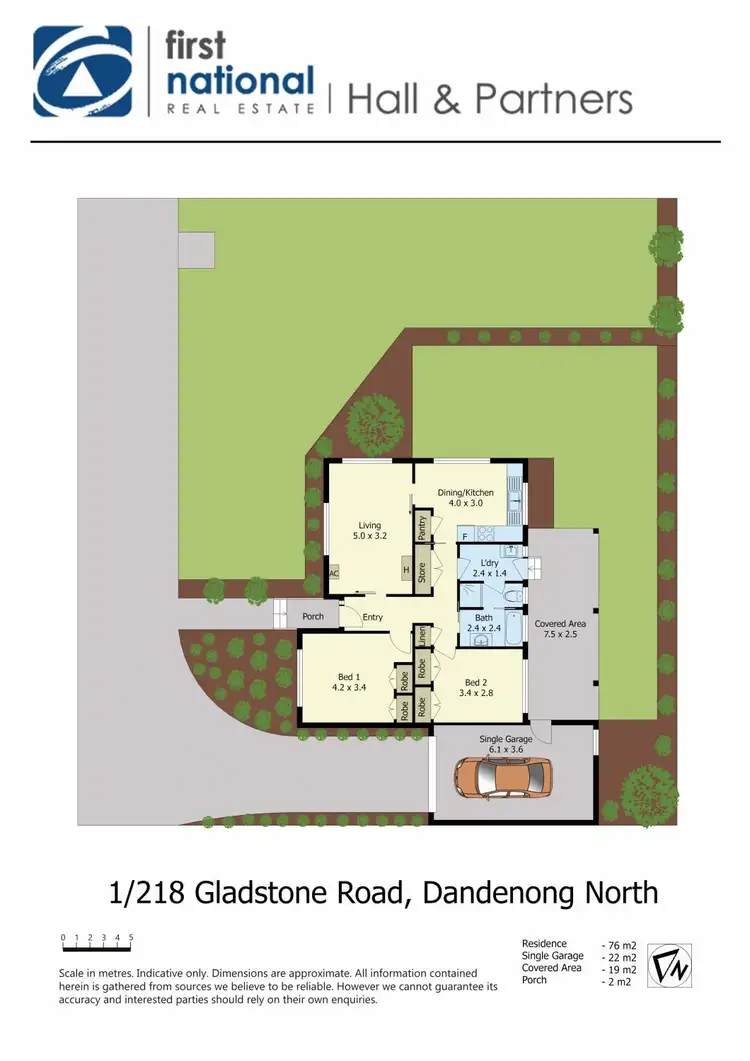 Floorplan of Homely unit listing, 1/218 Gladstone Road, Dandenong North VIC 3175