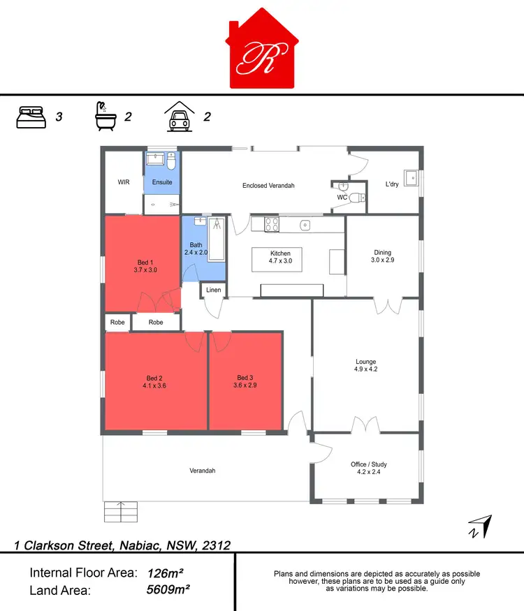 Floorplan of Homely house listing, 1 Clarkson Street, Nabiac NSW 2312
