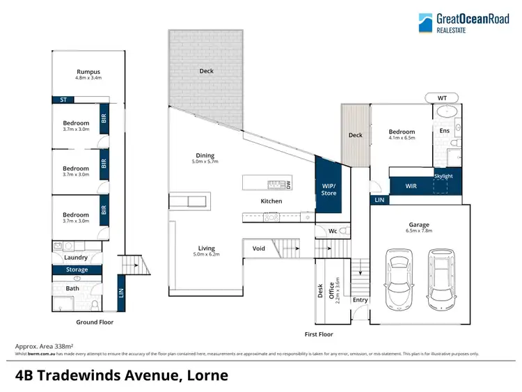 Floorplan of Homely house listing, 4B Tradewinds Avenue, Lorne VIC 3232