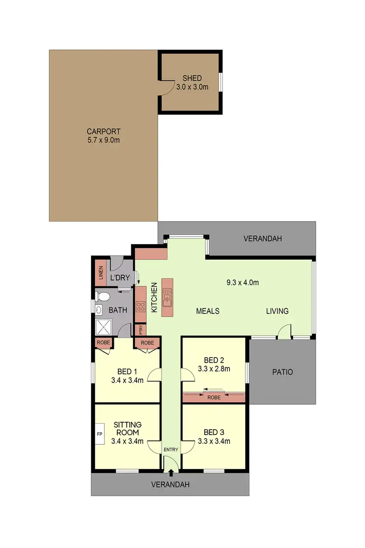 Floorplan of Homely house listing, 156 Mitchell Street, Quarry Hill VIC 3550