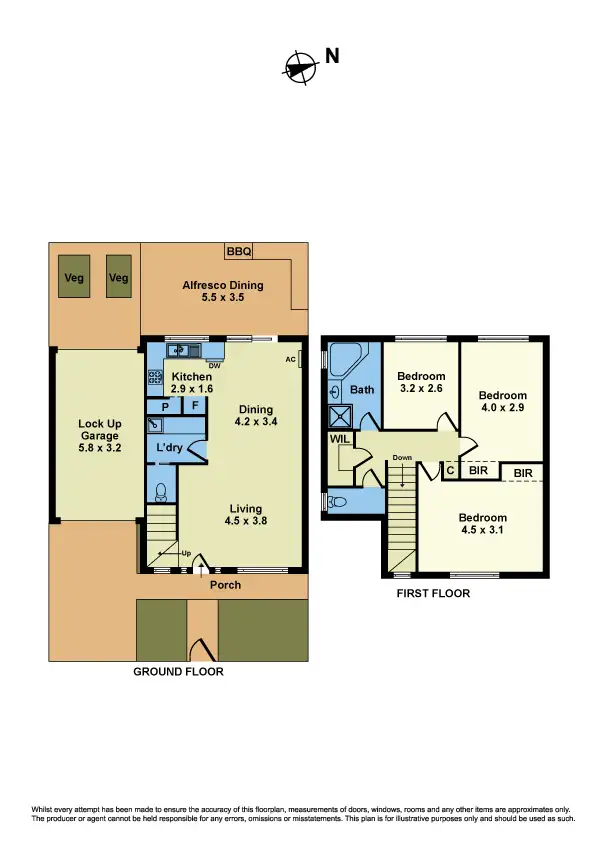 Floorplan of Homely townhouse listing, 1B Langley Street, Ardeer VIC 3022