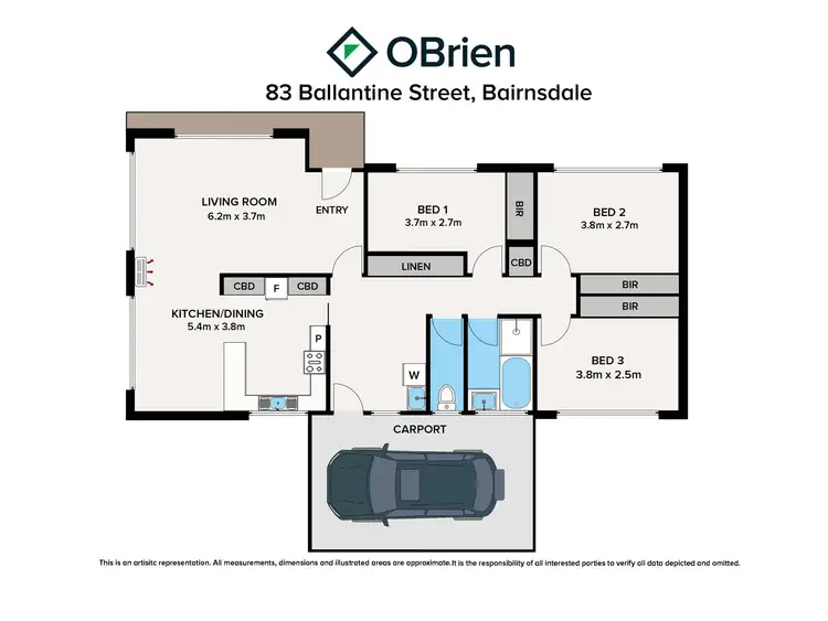 Floorplan of Homely house listing, 83 Ballantine Street, Bairnsdale VIC 3875