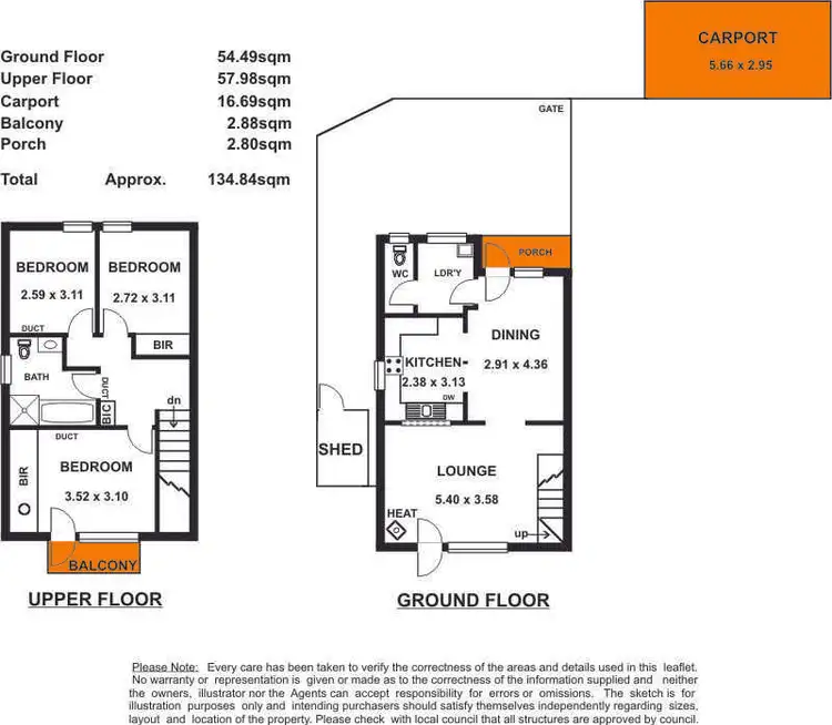 Floorplan of Homely townhouse listing, 2/8 Kent Road, Keswick SA 5035