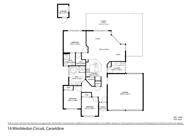 Floorplan of Homely house listing, 14 Wimbledon Circuit, Carseldine QLD 4034