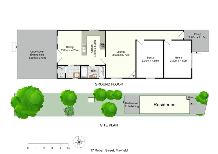 Floorplan of Homely house listing, 17 Robert Street, Mayfield NSW 2304