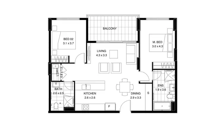 Floorplan of Homely apartment listing, Level 1/G27/12B Isla Street, Schofields NSW 2762