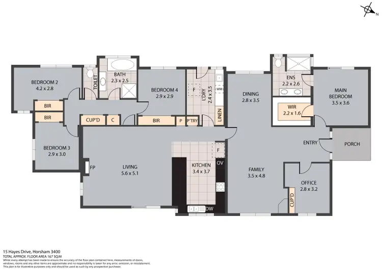Floorplan of Homely house listing, 15 Hayes Drive, Horsham VIC 3400
