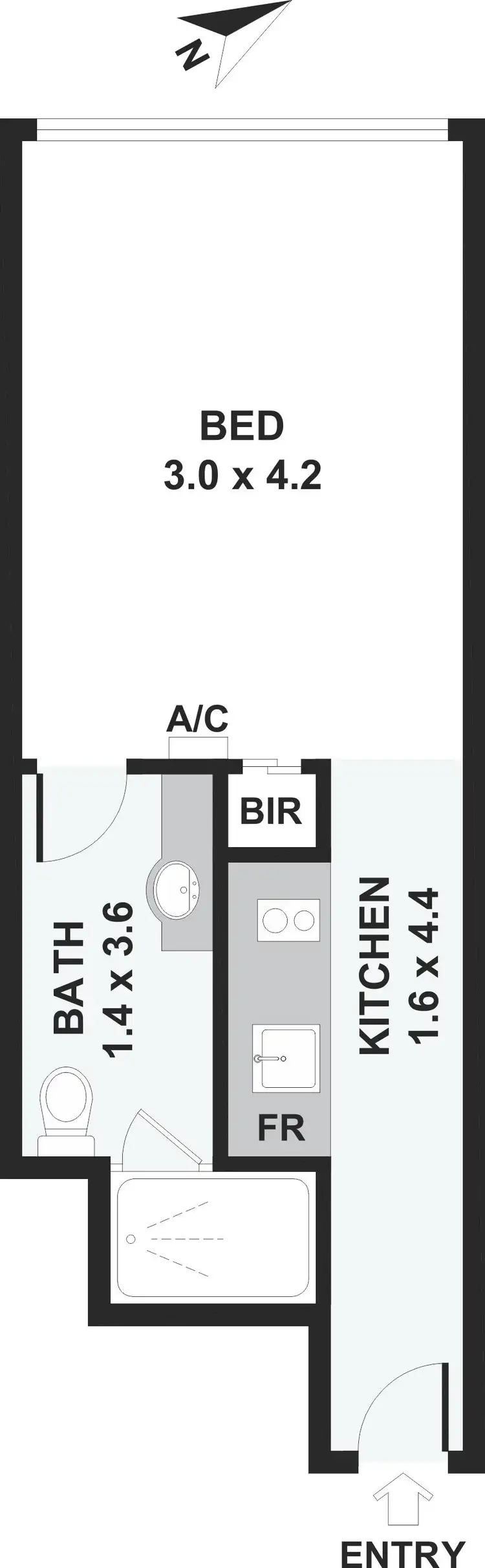 Floorplan of Homely apartment listing, 1223/43 Therry Street, Melbourne VIC 3000