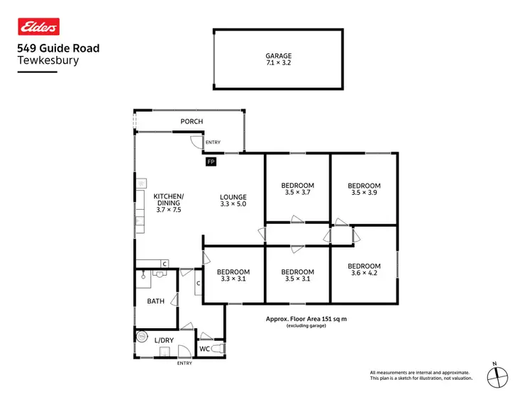 Floorplan of Homely rural property listing, 549 Guide Road, Tewkesbury TAS 7321