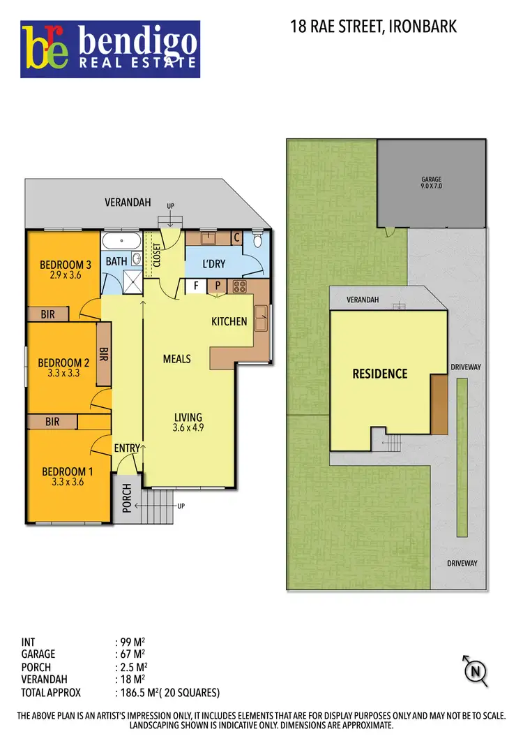 Floorplan of Homely house listing, 18 Rae Street, Ironbark VIC 3550
