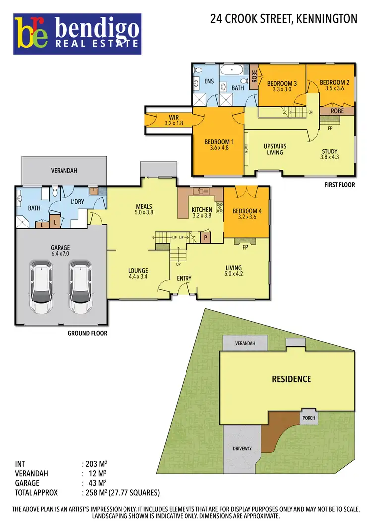 Floorplan of Homely house listing, 24 Crook Street, Kennington VIC 3550