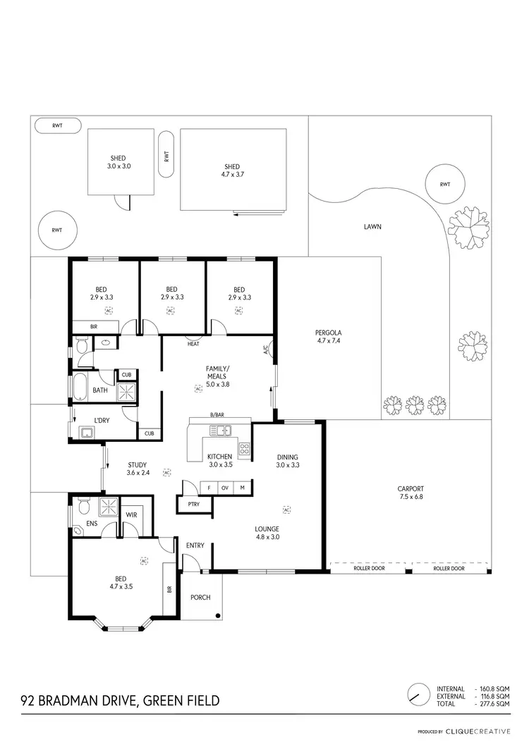 Floorplan of Homely house listing, 92 Bradman Road, Green Fields SA 5107