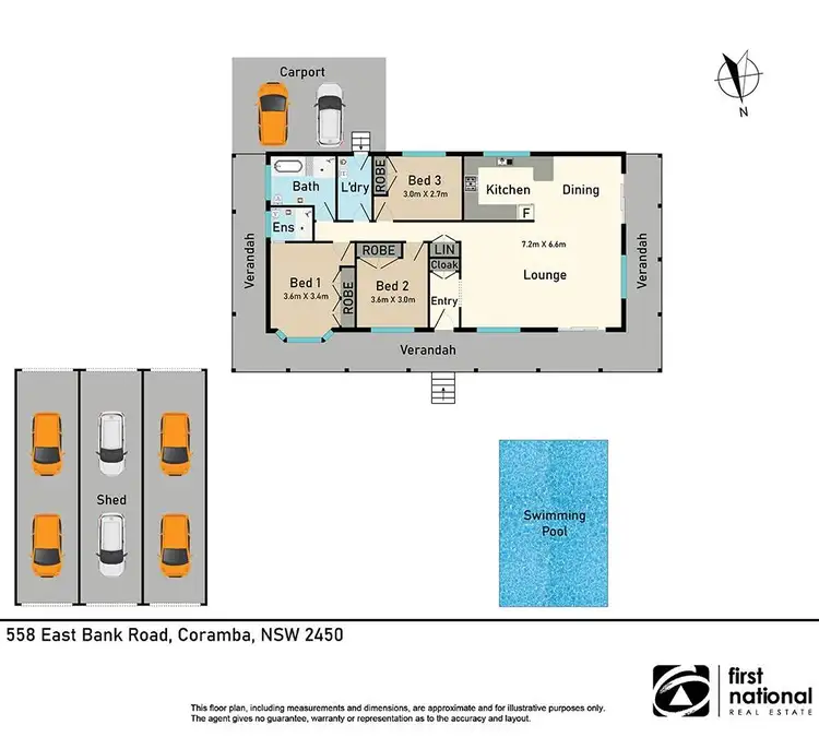 Floorplan of Homely rural property listing, 558 East Bank Road, Coramba NSW 2450