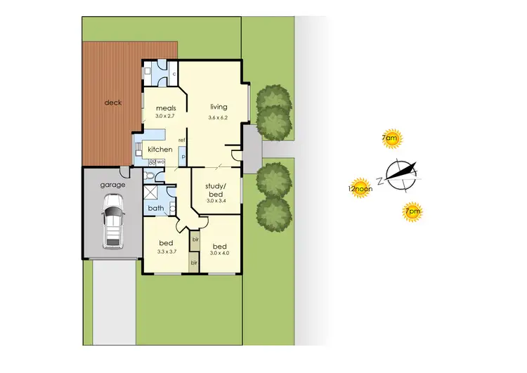 Floorplan of Homely unit listing, 1/17 Kars Street, Frankston VIC 3199