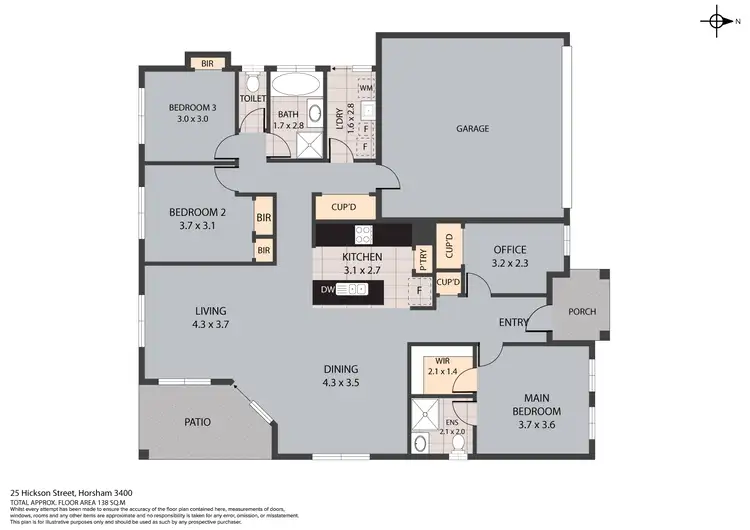 Floorplan of Homely house listing, 25 Hickson Street, Horsham VIC 3400