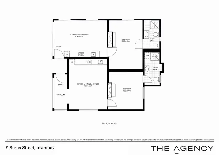 Floorplan of Homely house listing, 1 & 2/9 Burns Street, Invermay TAS 7248