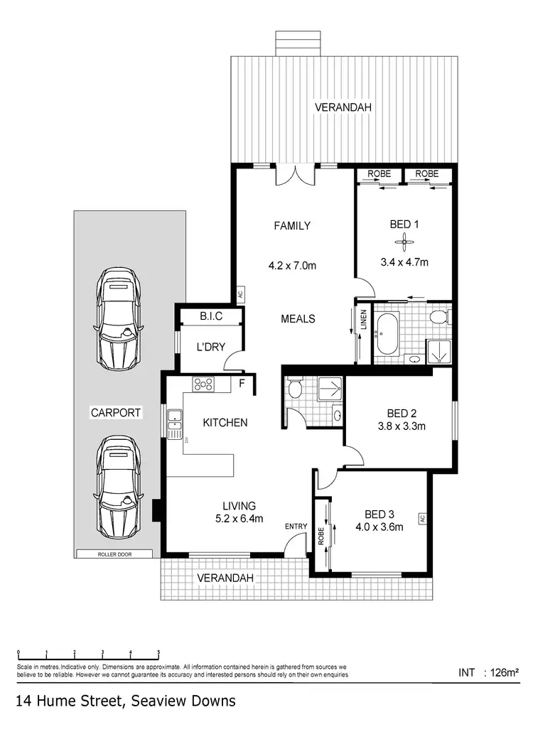 Floorplan of Homely house listing, 14 Hume Street, Seaview Downs SA 5049