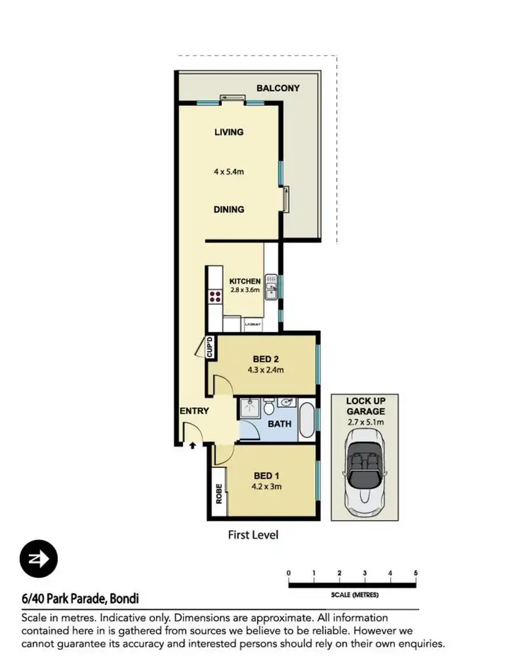 Floorplan of Homely apartment listing, 6/40 Park Parade, Bondi NSW 2026