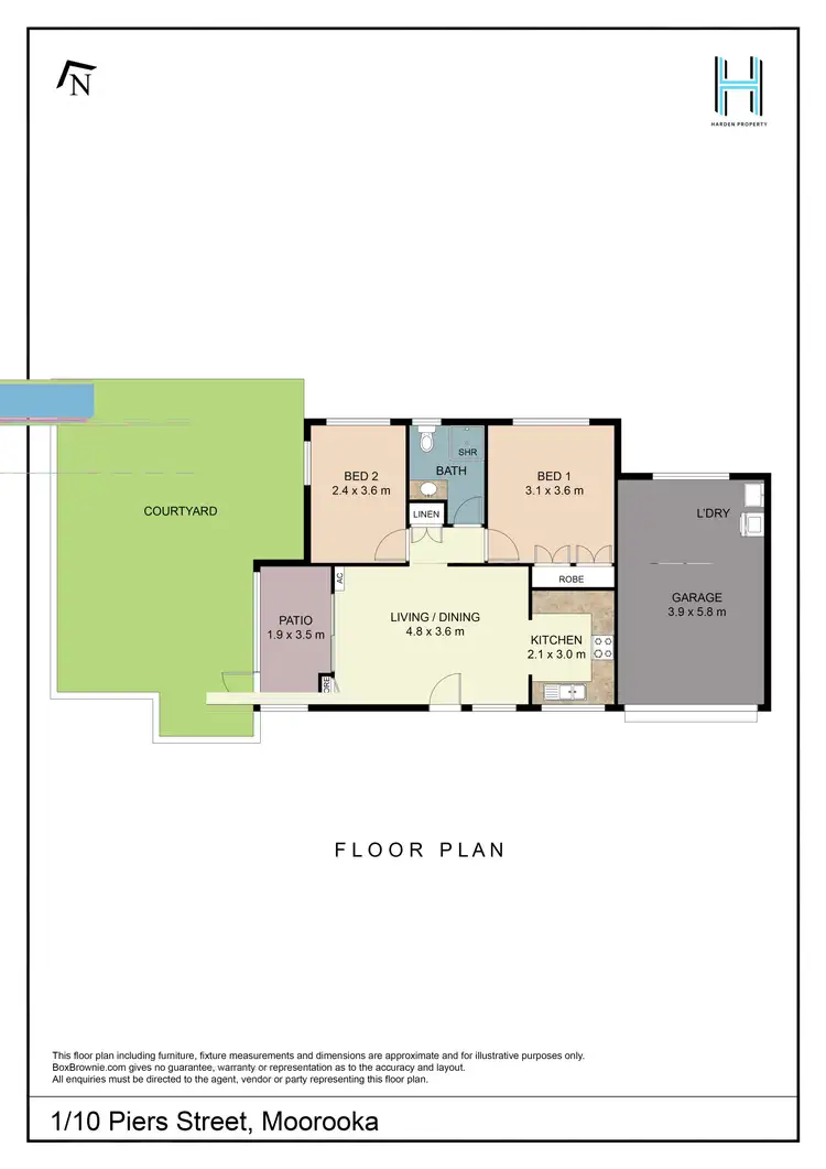 Floorplan of Homely unit listing, 1/10 Piers Street, Moorooka QLD 4105